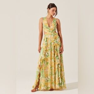 Astr | Dresses | Astr The Label Mariella Floral Halter Midi Dress